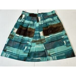 Banana Republic Women’s‎ Turquoise Silk Flare Skirt with Pocket Size 14